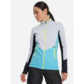 Куртка женская FISCHER Softshell Warm бирюзовый/серый