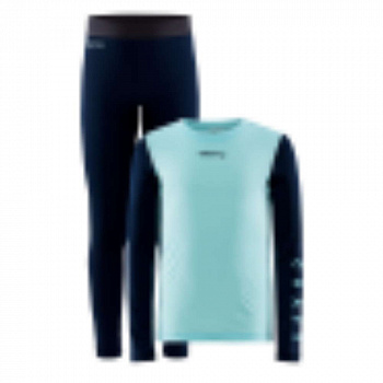 Термобелье лыжное для мальчиков CRAFT CORE WARM BASELAYER SET синий/голубой