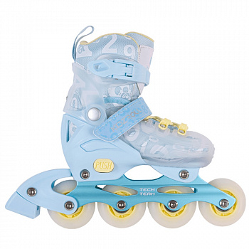 Роликовые коньки Tech Team Kidzroll со светящимися колёсами NN0125