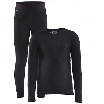 Термобелье лыжное для мальчиков CRAFT CORE WARM BASELAYER SET черный
