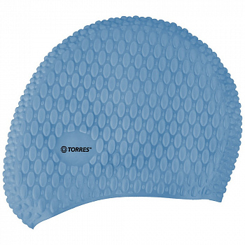 Шапочка для плавания Torres Bobbles SW-12204BL голубой
