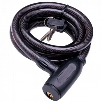 Замок велосипедный Golden Key GK102.112A, 12х1500 мм, с ключом