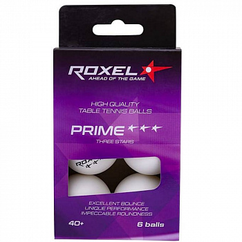 Мячи для настольного тенниса Roxel 3* Prime, 6 шт
