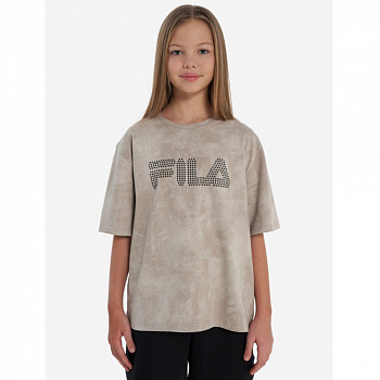 Футболка для девочек Fila 142160-C1 бежевый