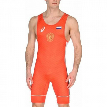 Трико для борьбы мужское Asics Wrestling Suit, красный, 2081A022/0023