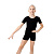 Купальник гимнастический Grace Dance, с шортами, с коротким рукавом, цвет чёрный