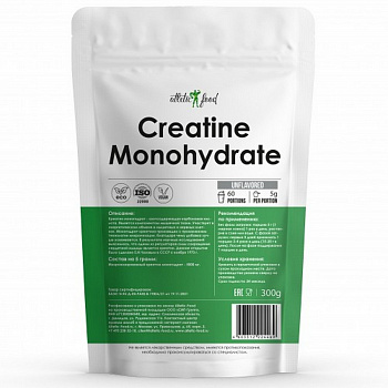 Креатин Моногидрат 100% ATLETIC FOOD Micronezed Creatine Monohydrate 300г. 60 порций