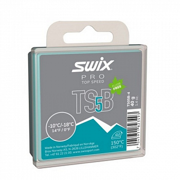 Парафин SWIX TS05 Black, -10/-18C, 40g