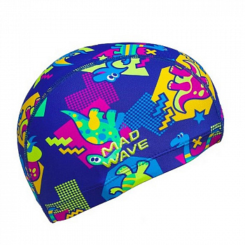 Шапочка для плавания детская Mad Wave Dinos
