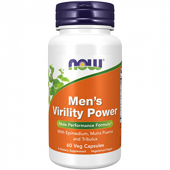Мужское репродуктивное здоровье (Либидо) NOW Men"s virility Powder 60 капсул